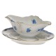 Chinese Bouquet Blue Gravy Boat W/fixed Stand 0.75PT
